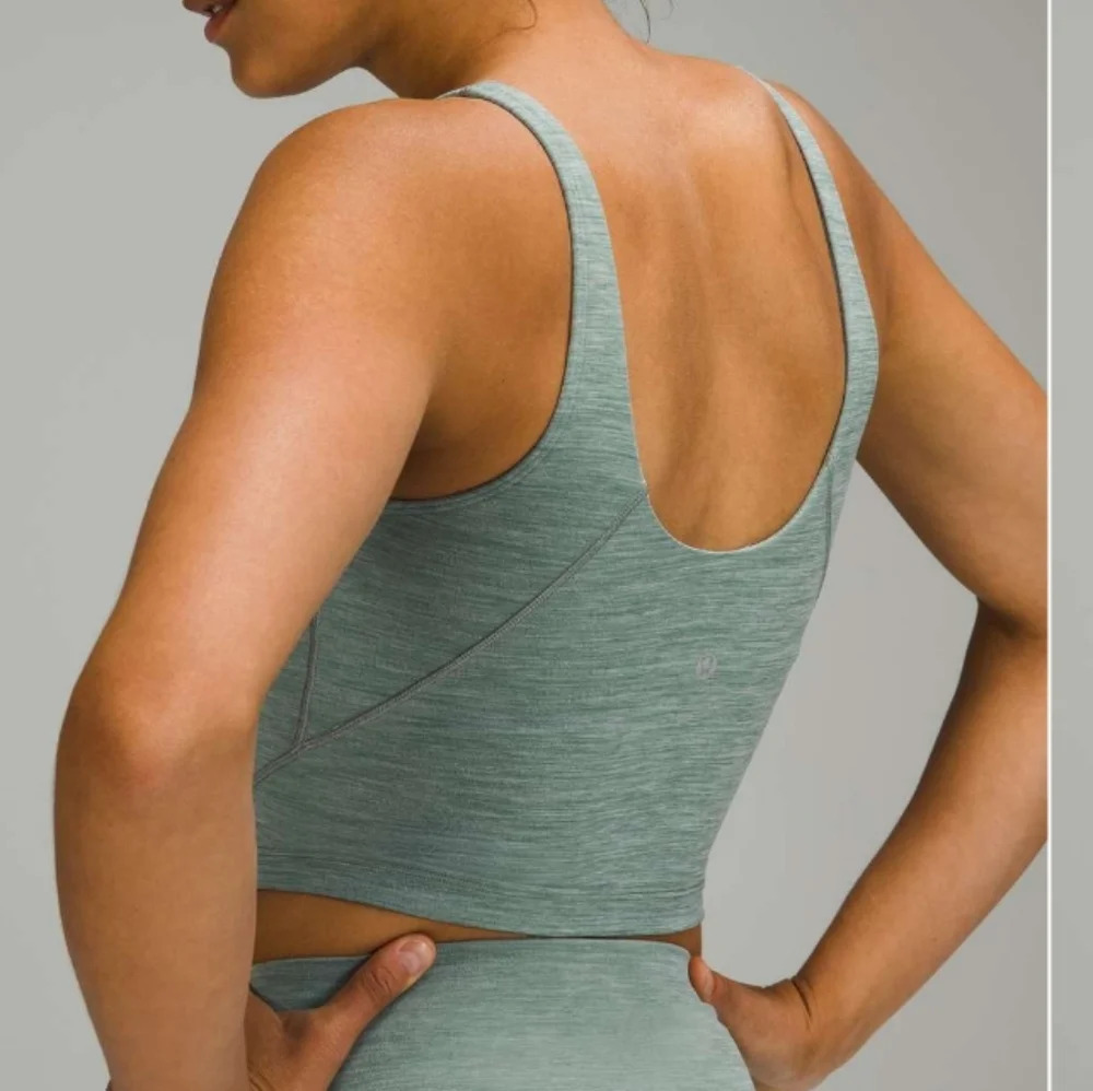 Lululemon Align Crop Tank Heathered Tidewater Teal Size 14 - Picture 10 of 14